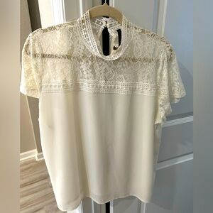 Luna Rae Cream Lace Blouse